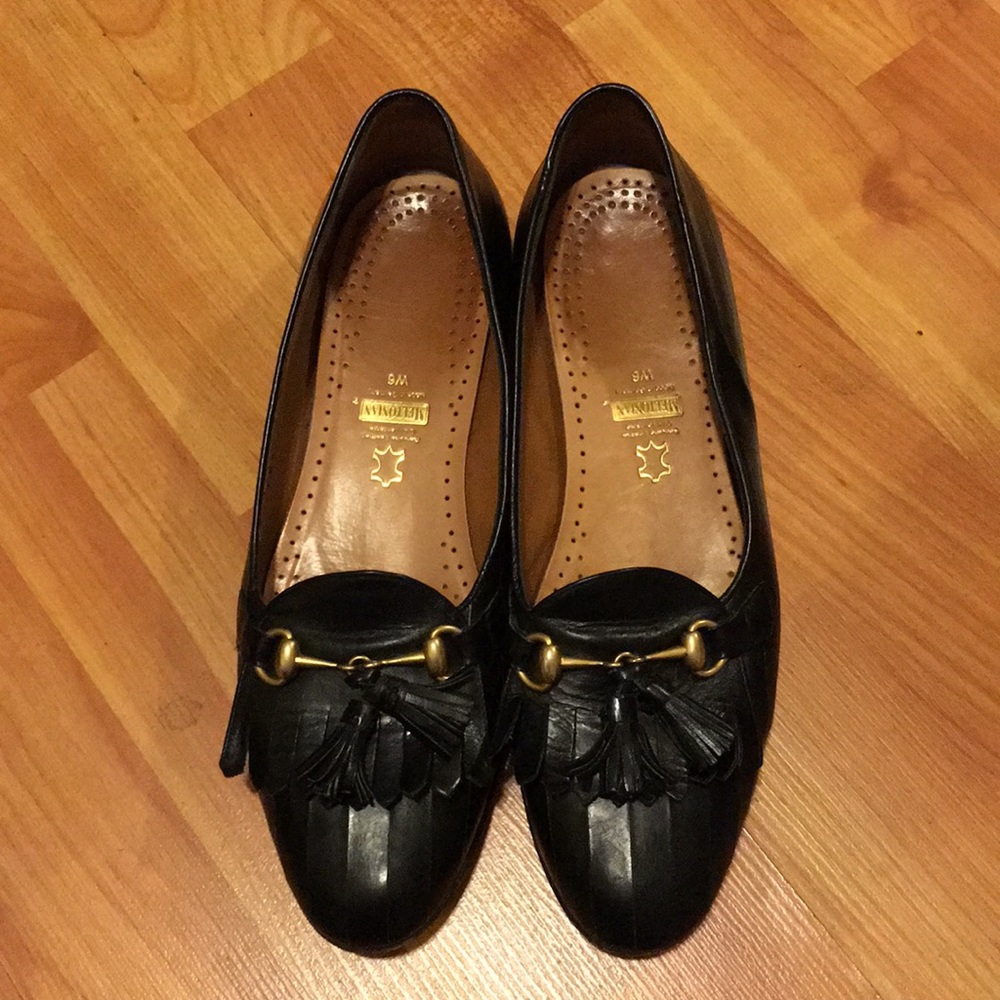 VTNG horse bit fringe loafers